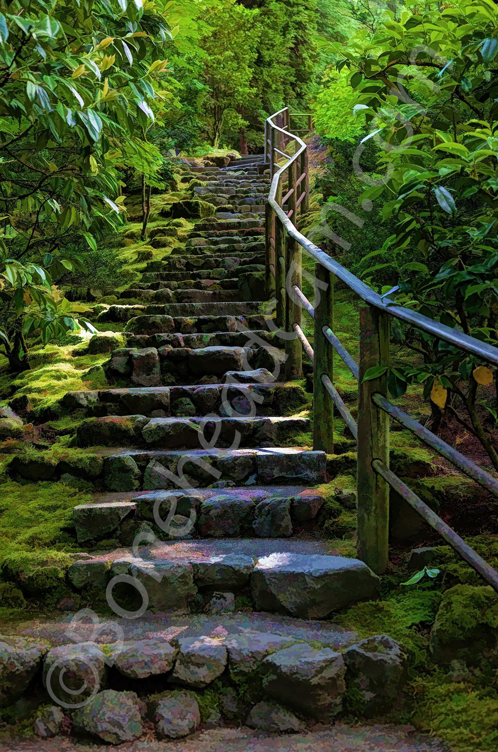 Iconic stairway with Topaz Labs Simplify effect. 11 June 2011